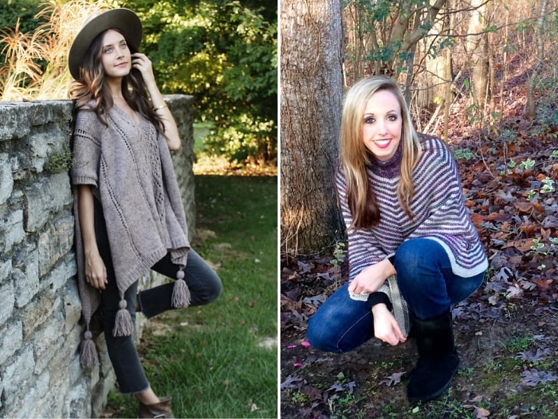 Cosy Knitted Ponchos for Warm and Comfy Autumn Walks –