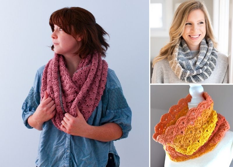 Stunning Colorful Warm Crochet Cowls