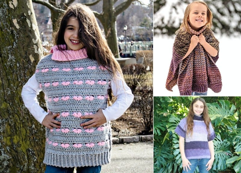 Stunning Crocheted Ponchos for Girls –