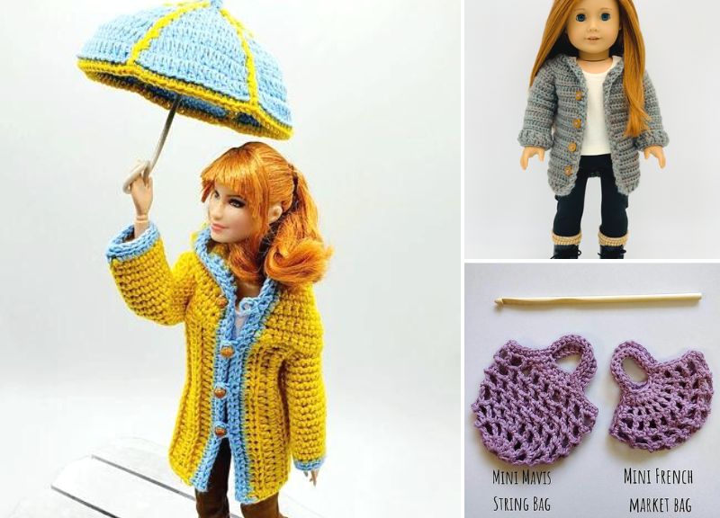 Cute Artful Crochet Doll Clothes and Accessories for Unique Look