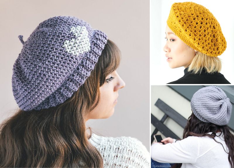 Parisian Style Crochet Beret Patterns