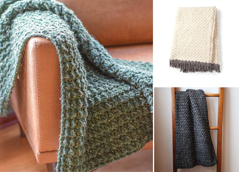 Textured Modern Crochet Blanket Ideas