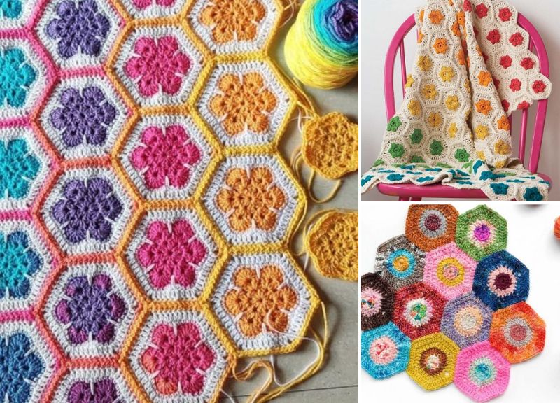 Amazing Hexagon Crochet Blankets – Pattern Center