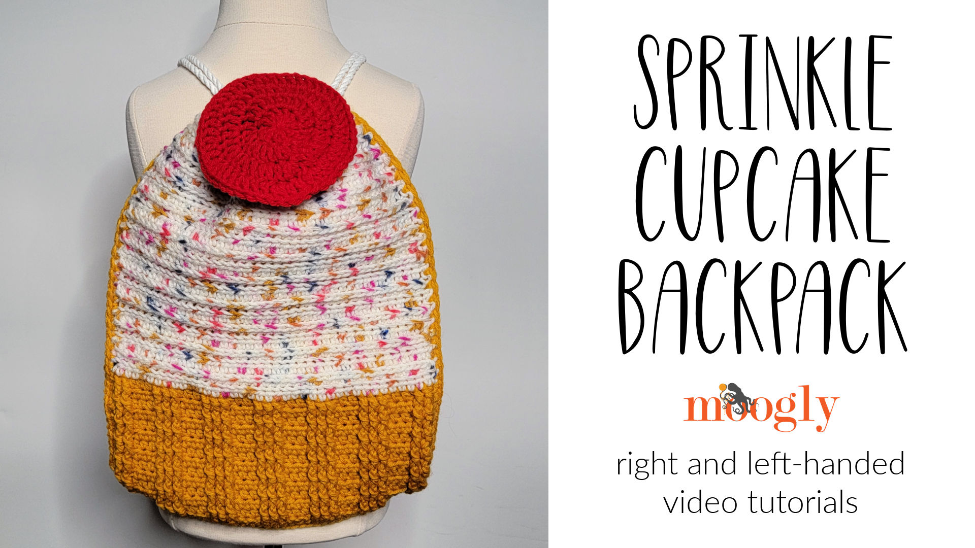 Sprinkle Cupcake Backpack Tutorial – Right and Left-Handed