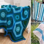 Beautiful Vibrant Blue Crochet Throws