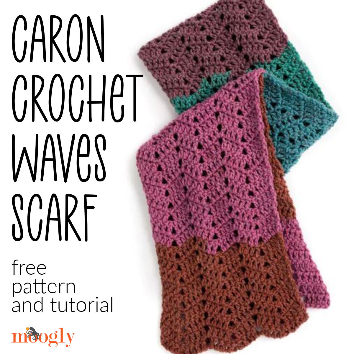 Caron Crochet Waves Scarf: Free Pattern and Tutorial