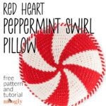 Peppermint Swirl Pillow: Free Crochet Pattern and Tutorial