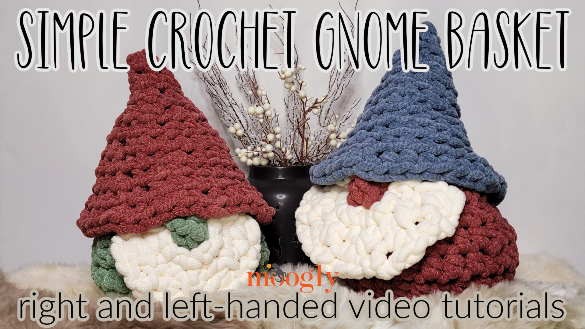Simple Crochet Gnome Basket Tutorial