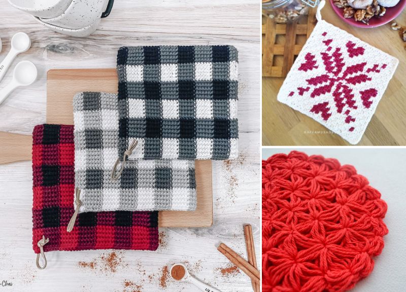 Crochet Christmas Potholder Patterns – Pattern Center