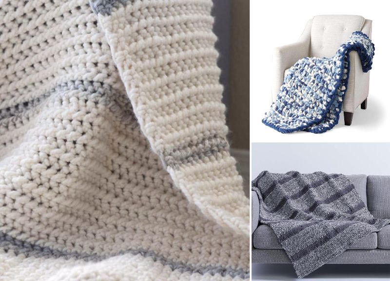 Chunky Winter Blanket Free Crochet Patterns
