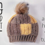 Big Checked Crochet Hat Tutorial