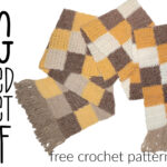 Big Checked Crochet Scarf – Free Pattern on Moogly