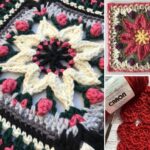 Gorgeous Colorful Crochet Square Floral Block