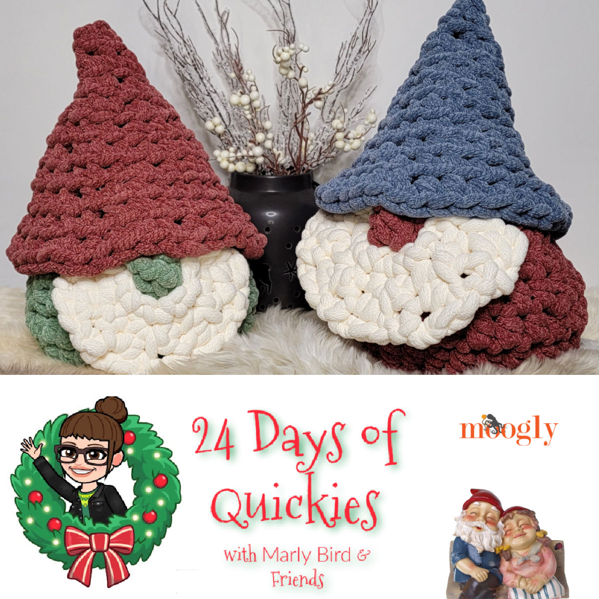 24 Days of Quickies: Simple Crochet Gnome Baskets