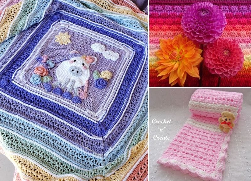 Beautiful Sweetheart Crochet Baby Blankets