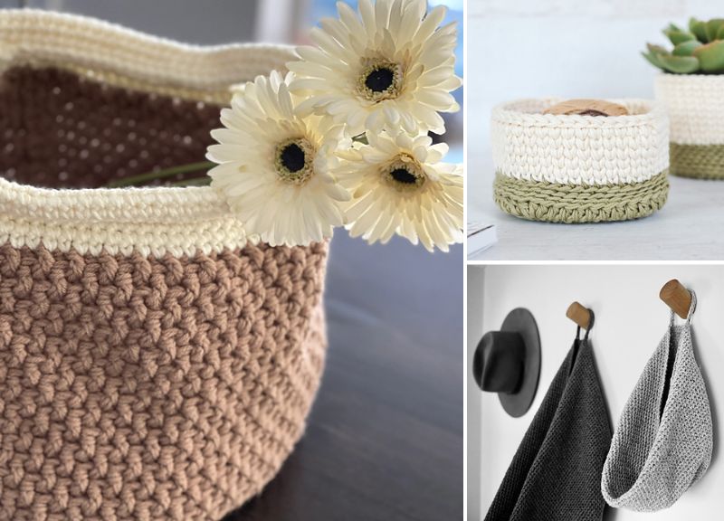 Sweet and Useful Crochet Baskets