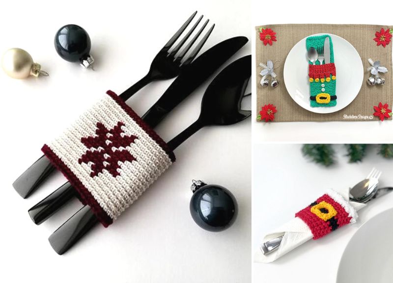 Crochet Christmas Table Setting Ideas