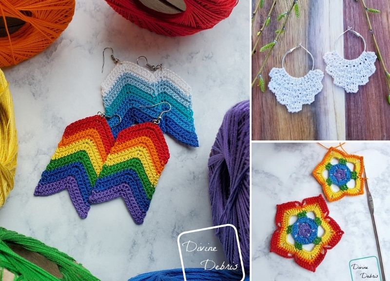 Beautiful Colorful Crochet Earrings – Pattern Center