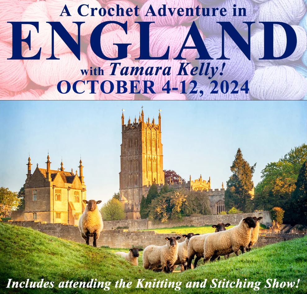 Moogly is going to London, England for a Crochet Adventure!