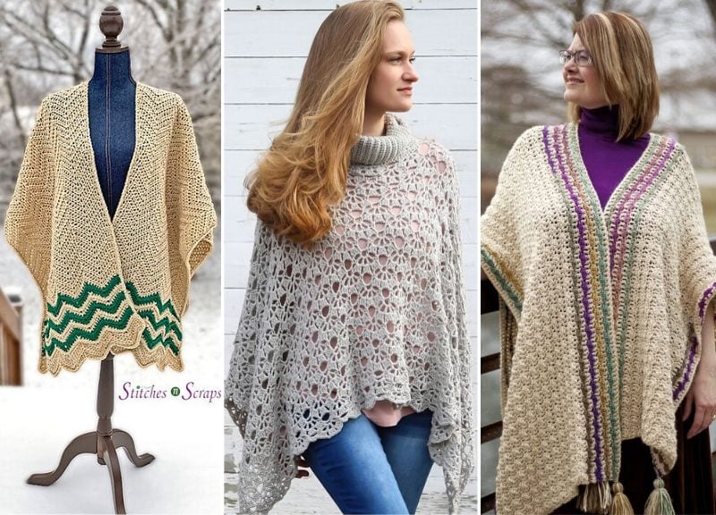 Beautiful Cosy Crochet Ponchos –