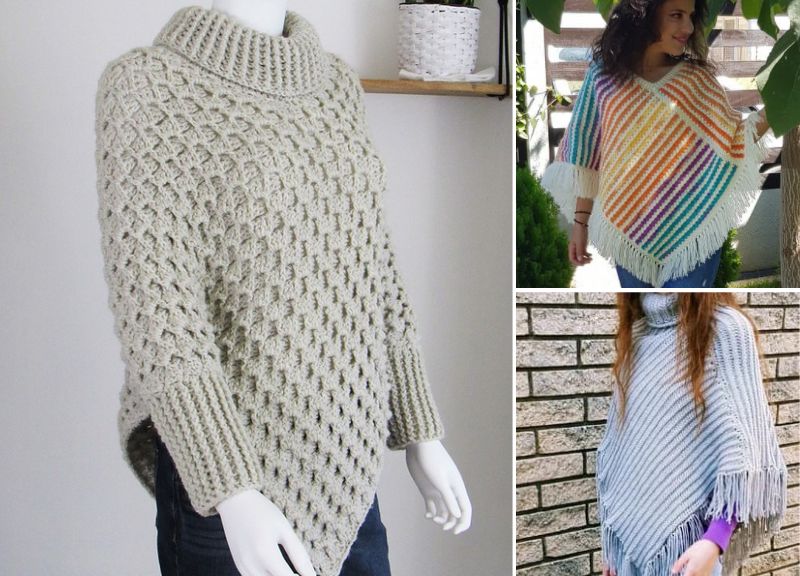 Easy and Comfy Crochet Ponchos Patterns