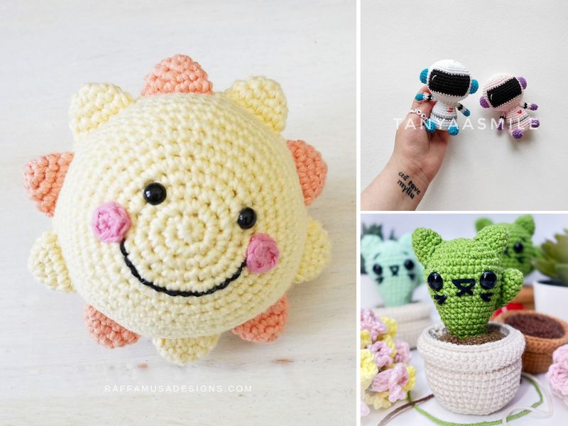 Fun Pocket Amigurumi Free Patterns for Keychains and Decor –
