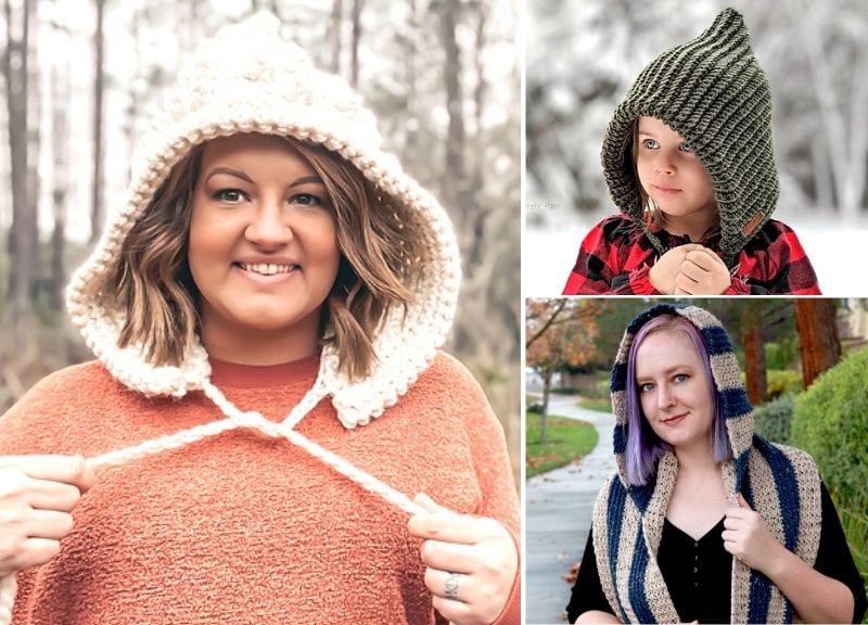 Cosy and Easy to Make Crochet Hoods