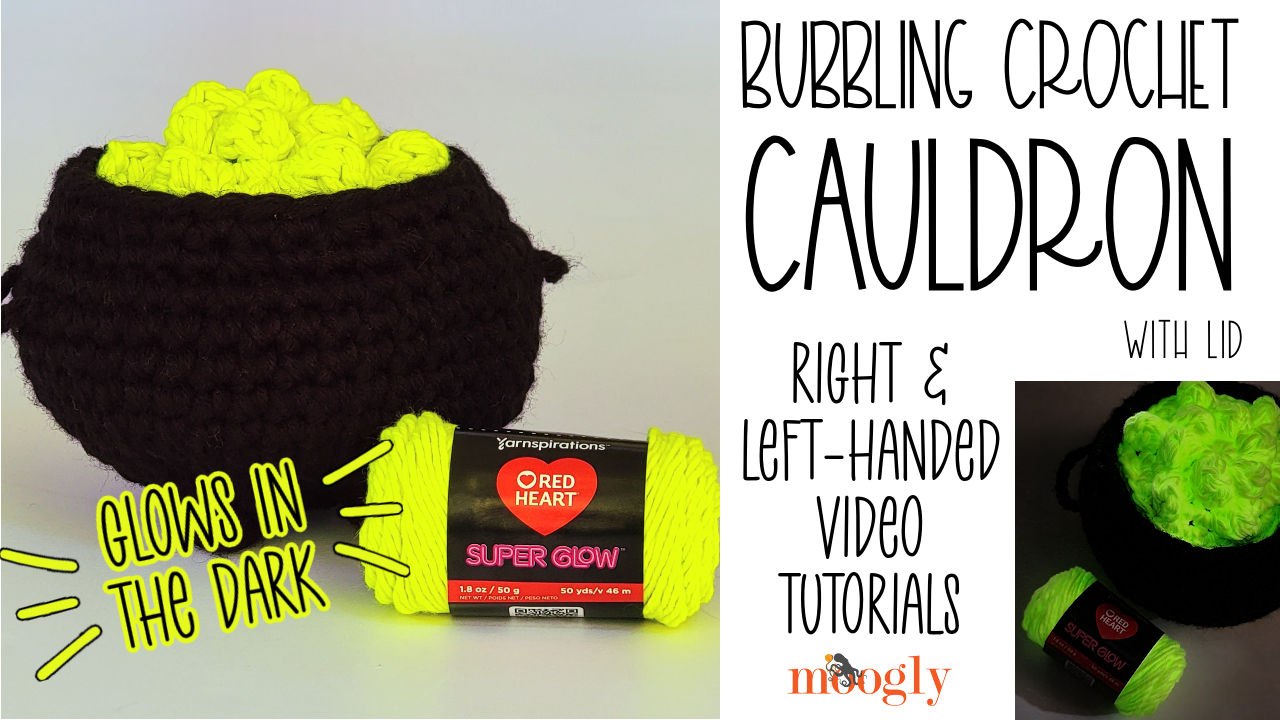 Bubbling Crochet Cauldron with Lid Tutorial
