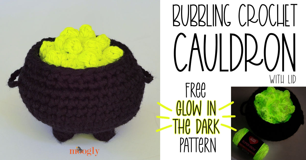 Bubbling Crochet Cauldron with Lid