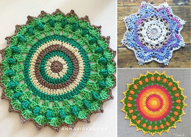 Beautiful Vibrant Crochet Doilies – Pattern Center