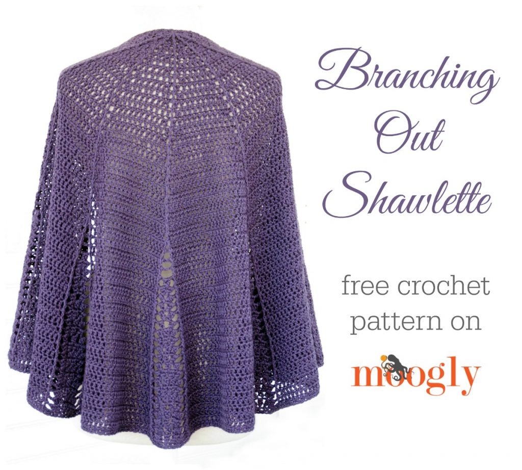 Branching Out Shawlette – Free Crochet Pattern on Moogly