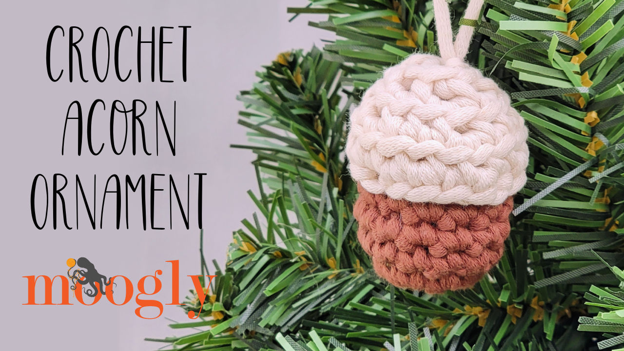 Crochet Acorn Ornament – Free Pattern on Moogly