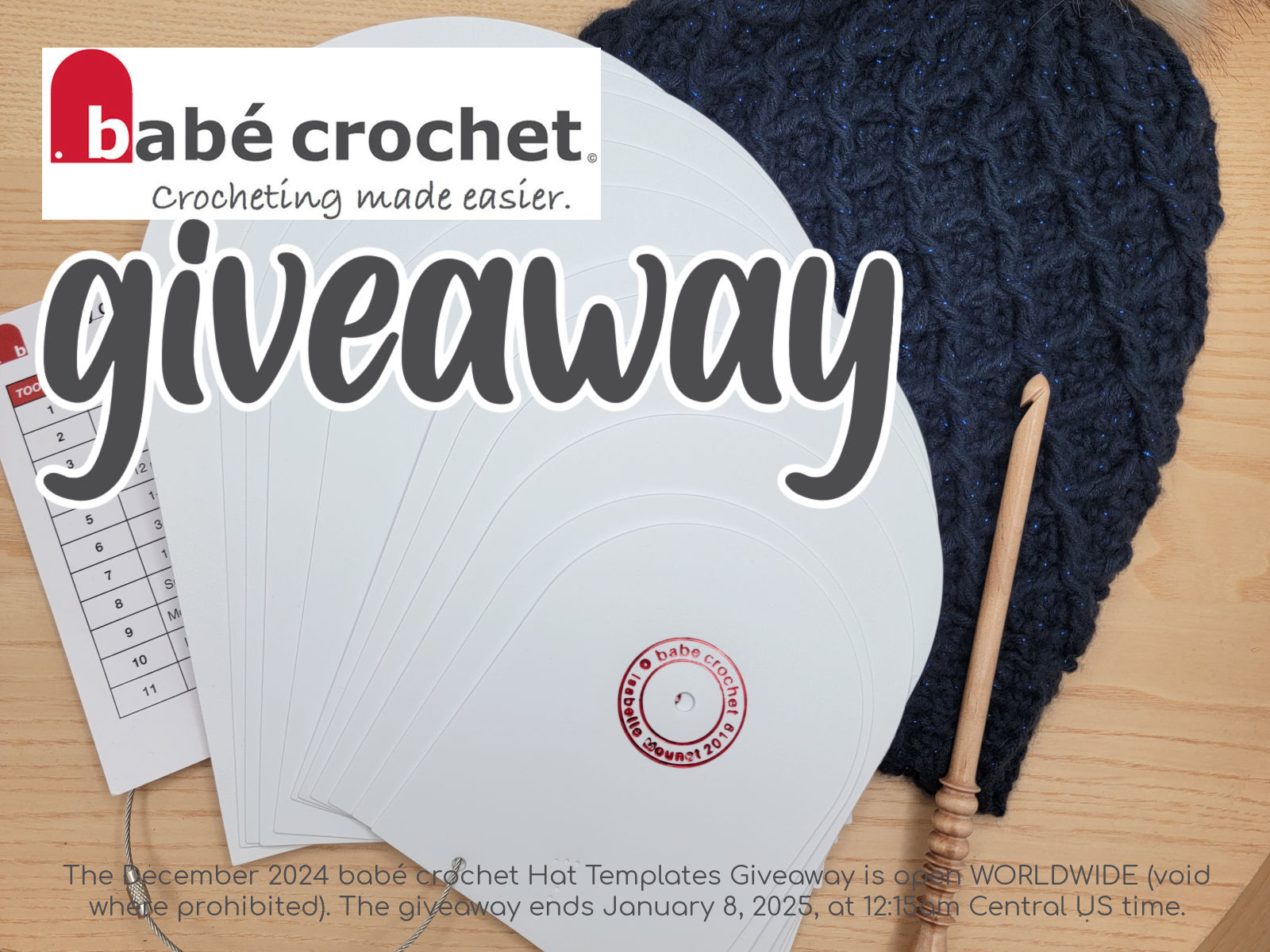 babé crochet Hat Templates Giveaway – For Hats That Always Fit!