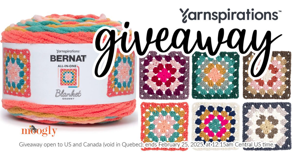 Bernat All-In-One Blanket Granny Yarn Giveaway on Moogly