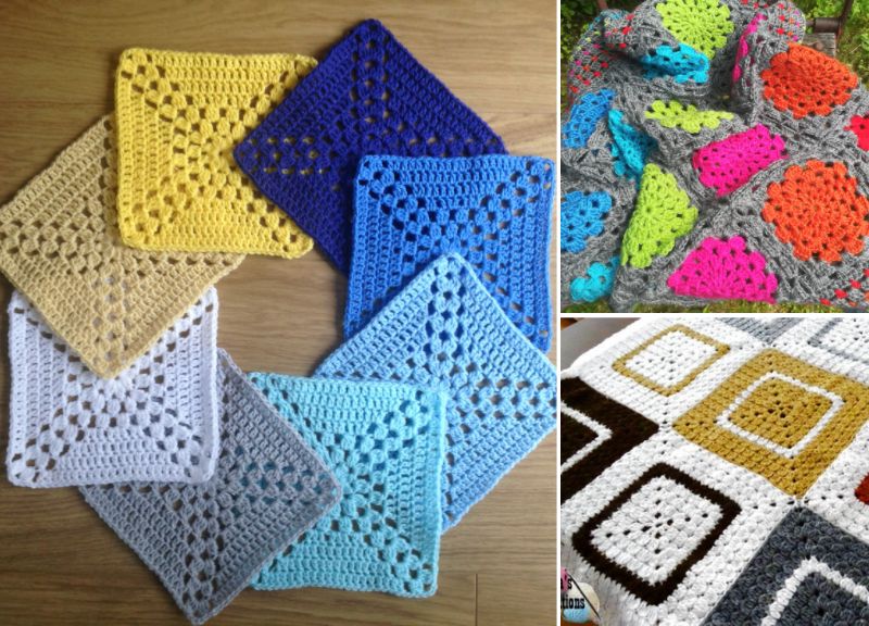 Cluster Granny Square Crochet Afghan Ideas