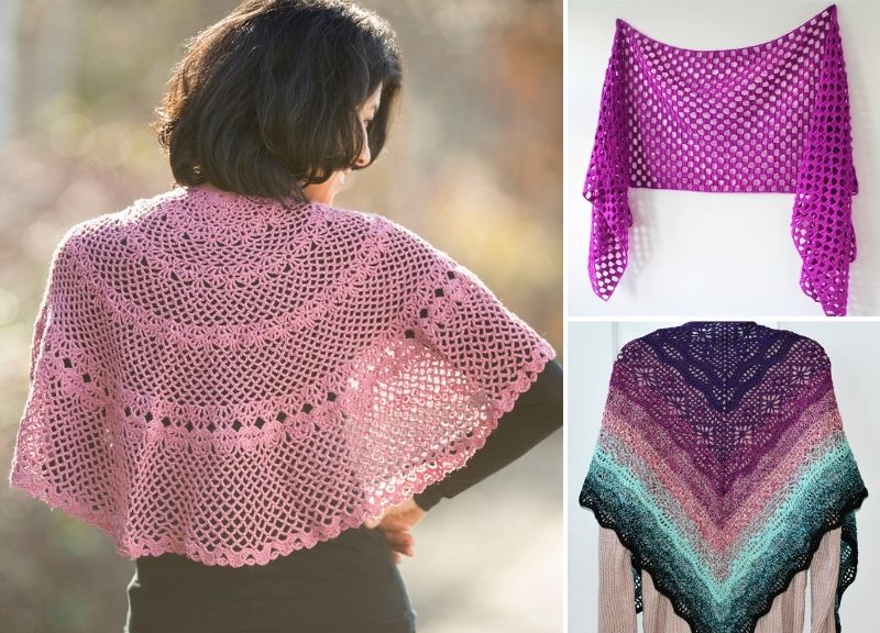 Beautiful Feminine Crochet Shawls – Pattern Center