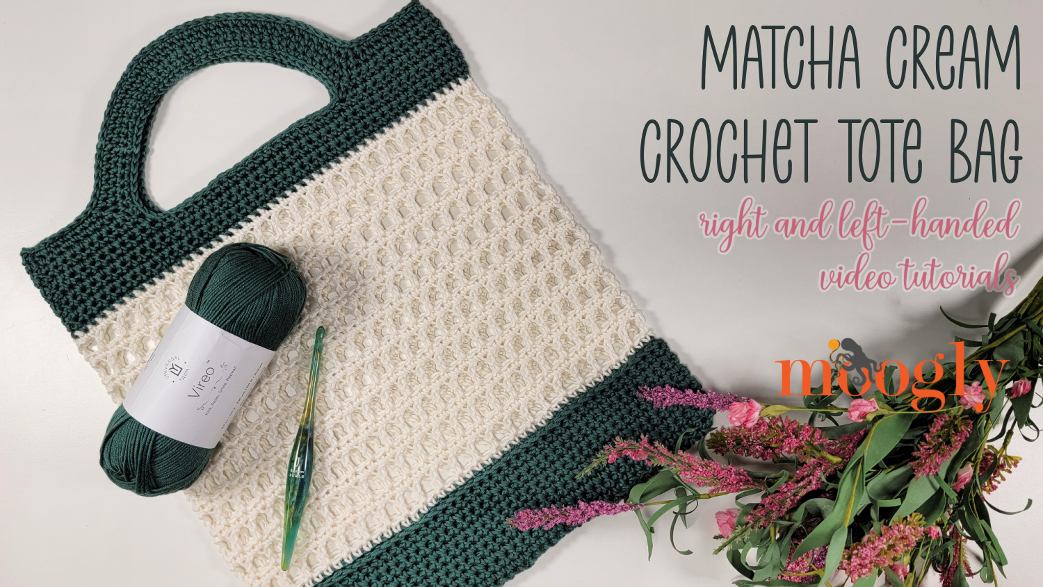Matcha Cream Crochet Tote Bag Tutorial