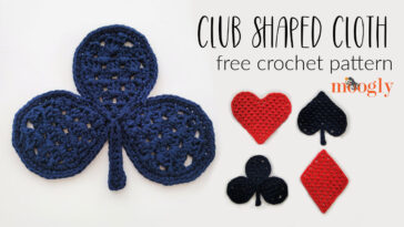 Club Shaped Cloth – Free Crochet Pattern on Moogly
