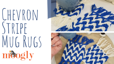 Chevron Stripe Mug Rugs – Free Crochet Pattern on Moogly