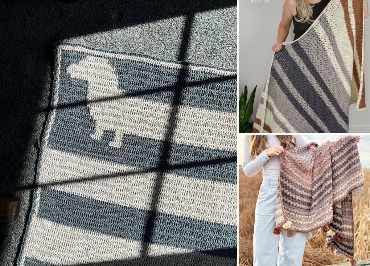 Free Crochet Striped Blanket Patterns with Modern Style –