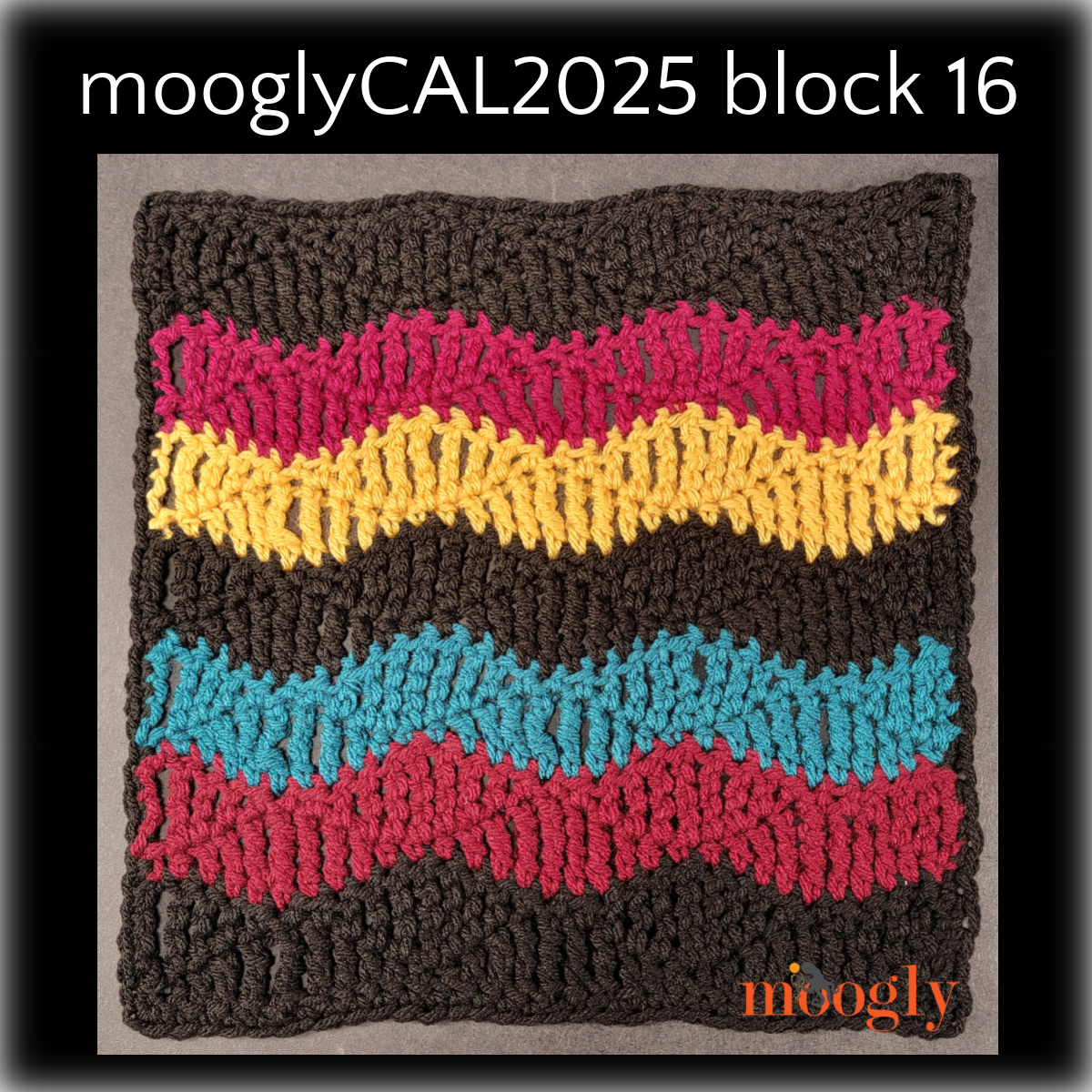 MooglyCAL2025 Block 16 Courtesy of The Cocky Crocheter