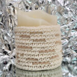 Birch Bark Candle Cozy – Free Crochet Pattern on Moogly