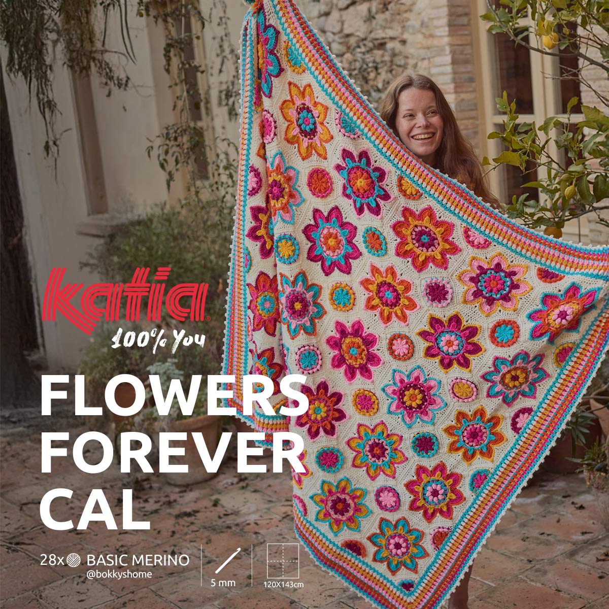The Katia Flowers Forever Blanket Crochet Along Starts Now!
